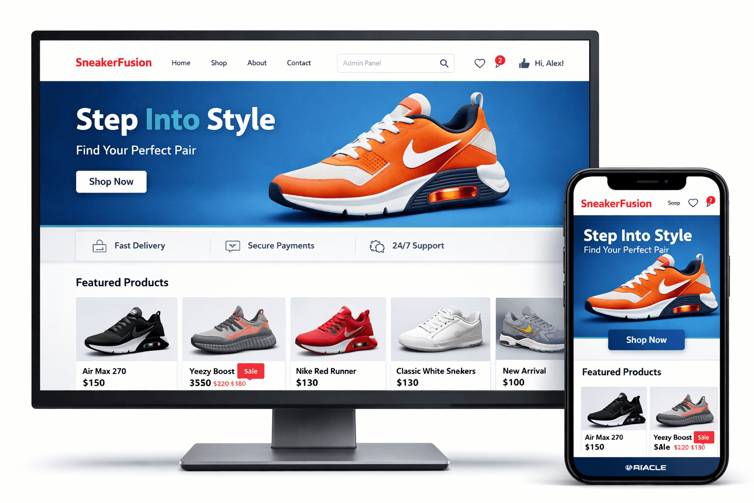SneakerFusion – E-Commerce Website